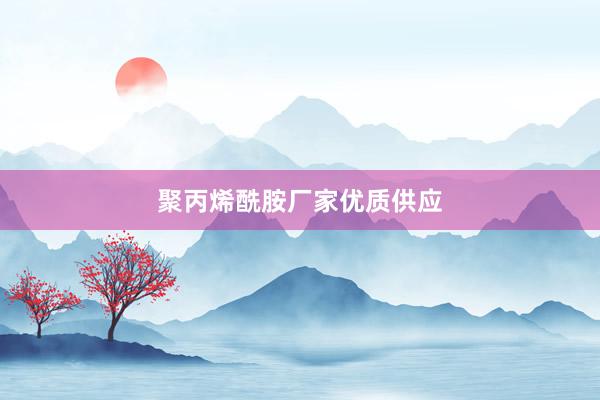 聚丙烯酰胺厂家优质供应